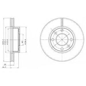 Disc frana DACIA SOLENZA (2003 - 2016) DELPHI BG4195 piesa NOUA