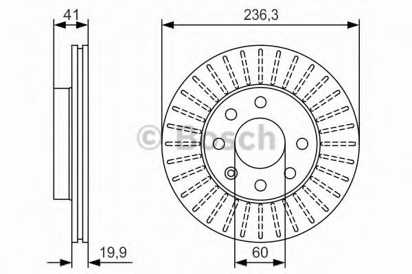 Disc frana DAEWOO CIELO (KLETN) (1995 - 1997) BOSCH 0 986 479 S98 piesa NOUA