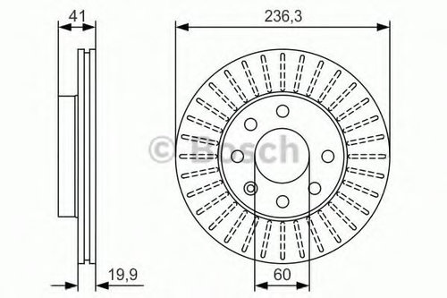 Disc frana DAEWOO CIELO (KLETN) (1995 - 1997) BOSCH 0 986 479 S98 piesa NOUA