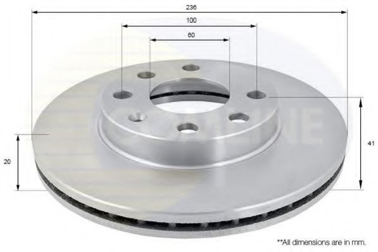 Disc frana DAEWOO CIELO (KLETN) (1995 - 1997) COMLINE ADC1008V piesa NOUA