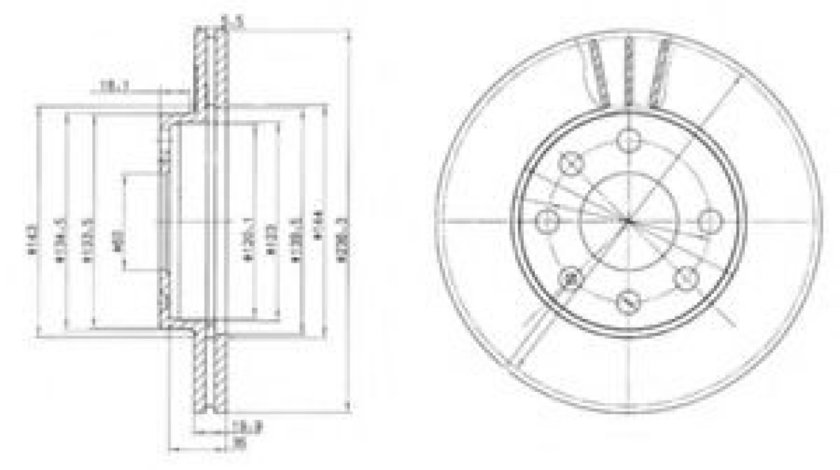 Disc frana DAEWOO CIELO (KLETN) (1995 - 1997) DELPHI BG2278 piesa NOUA