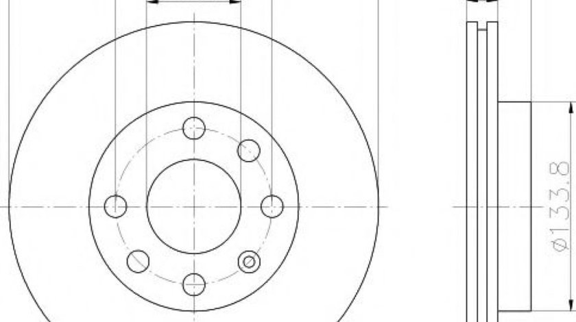 Disc frana DAEWOO CIELO (KLETN) (1995 - 1997) TEXTAR 92029603 piesa NOUA