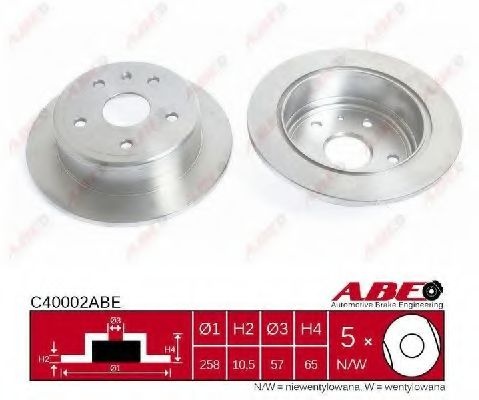 Disc frana DAEWOO LEGANZA (KLAV) (1997 - 2004) ABE C40002ABE piesa NOUA