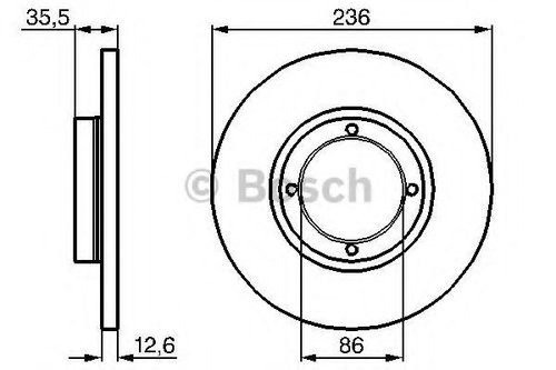 Disc frana DAEWOO MATIZ (KLYA) (1998 - 2016) BOSCH 0 986 478 712 piesa NOUA