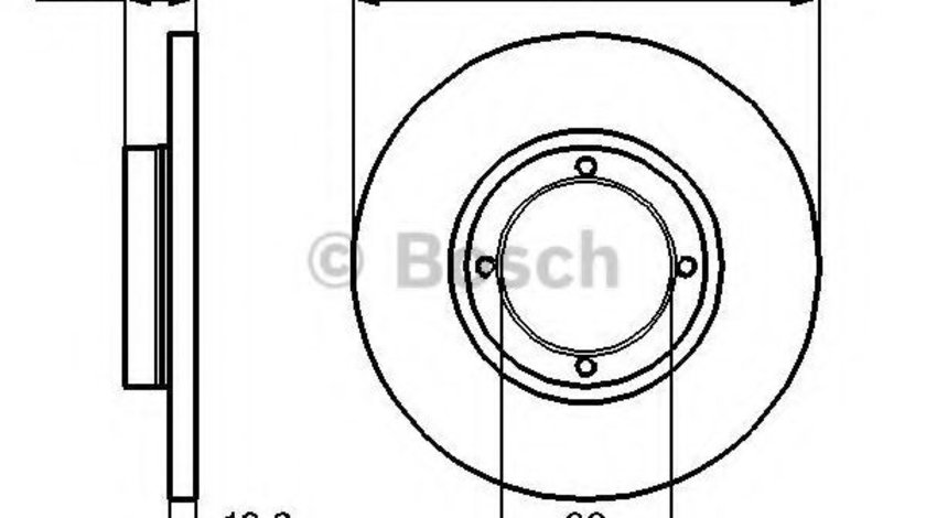 Disc frana DAEWOO MATIZ (KLYA) (1998 - 2016) BOSCH 0 986 478 712 piesa NOUA