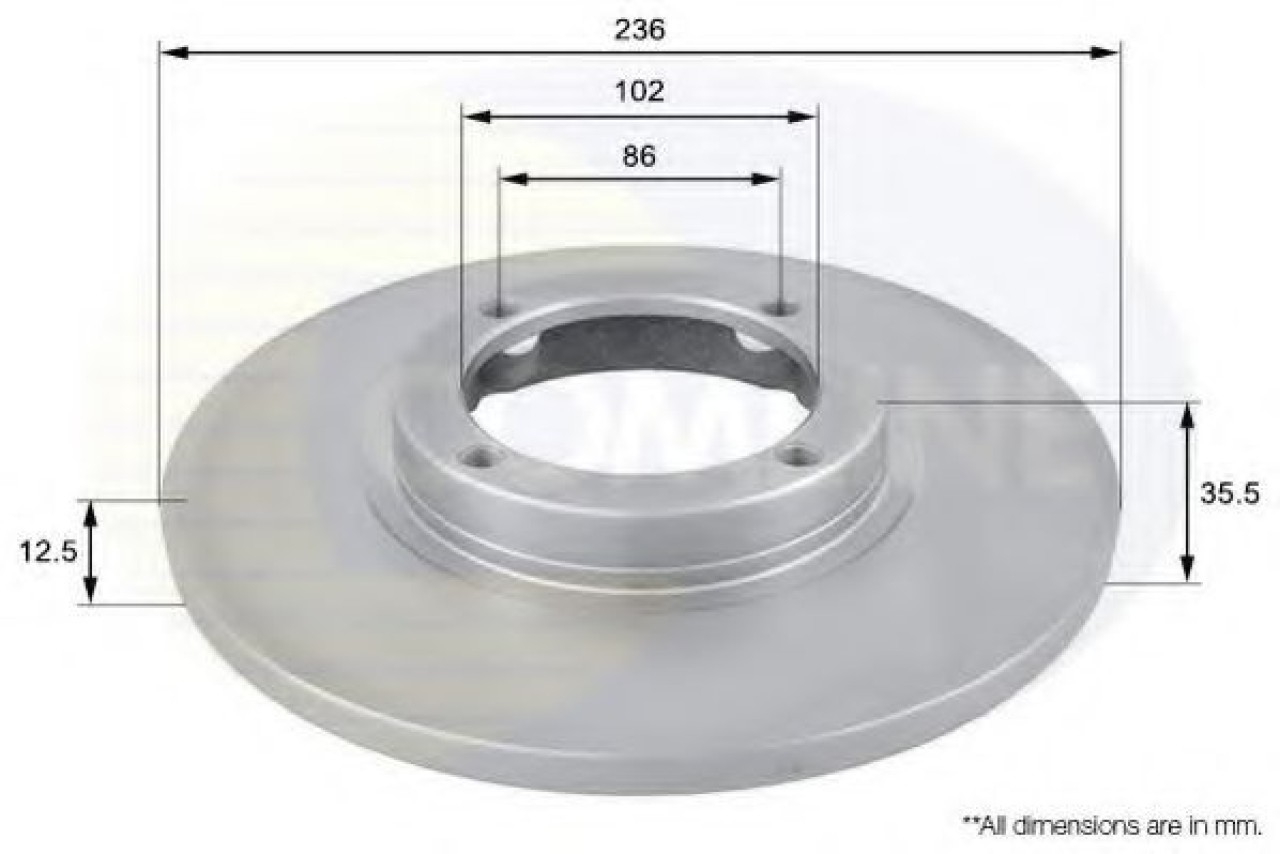 Disc frana DAEWOO MATIZ (KLYA) (1998 - 2016) COMLINE ADC1009 piesa NOUA