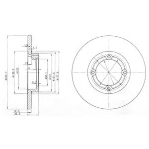 Disc frana DAEWOO MATIZ (KLYA) (1998 - 2016) DELPHI BG3551 piesa NOUA