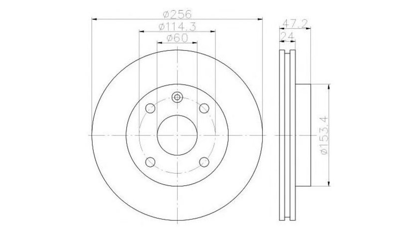 Disc frana Daewoo NUBIRA Break (KLAN) 2003-2016 #2 185395320