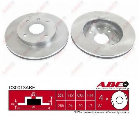 Disc frana DAEWOO NUBIRA Break (KLAN) (2003 - 2016) ABE C30013ABE piesa NOUA