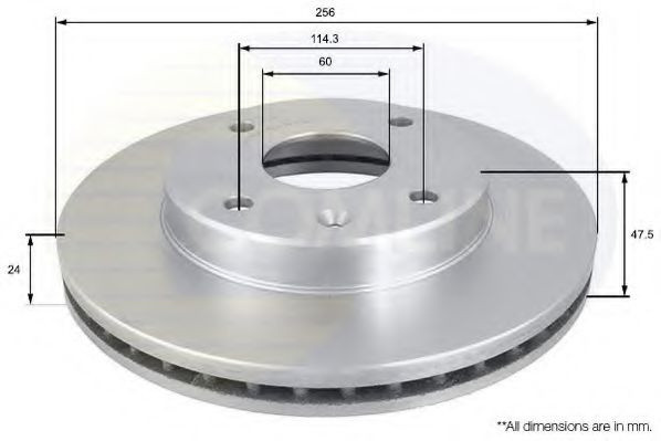 Disc frana DAEWOO NUBIRA Break (KLAN) (2003 - 2016) COMLINE ADC1054V piesa NOUA