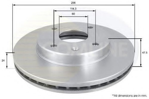 Disc frana DAEWOO NUBIRA Break (KLAN) (2003 - 2016) COMLINE ADC1054V piesa NOUA