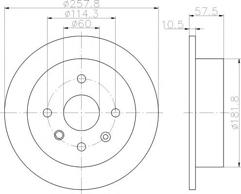 Disc frana DAEWOO NUBIRA Break (KLAN) (2003 - 2016) TEXTAR 92163000 piesa NOUA