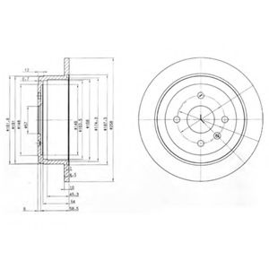 Disc frana DAEWOO NUBIRA Limuzina (KLAJ) (1997 - 2016) DELPHI BG3615 piesa NOUA