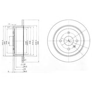 Disc frana DAEWOO NUBIRA Limuzina (KLAJ) (1997 - 2016) DELPHI BG3615 piesa NOUA