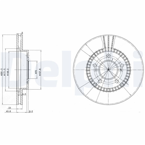 Disc Frana Delphi Acura BG3061
