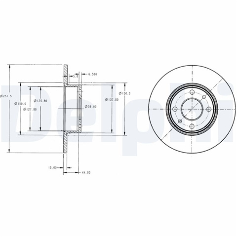 Disc Frana Delphi Alfa Romeo BG2322
