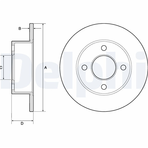 Disc Frana Delphi Audi BG2343