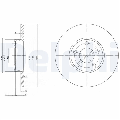 Disc Frana Delphi Audi BG2749