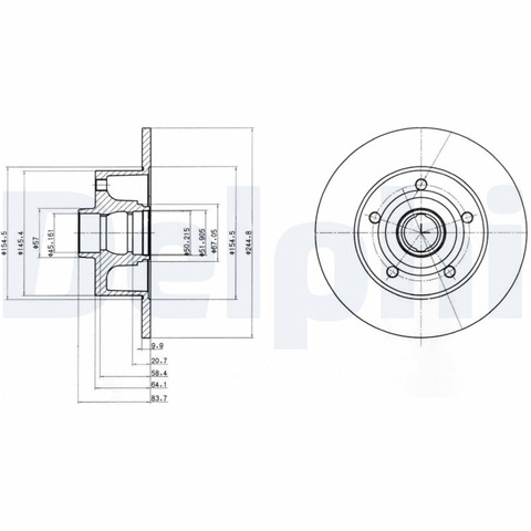 Disc Frana Delphi Audi BG3030