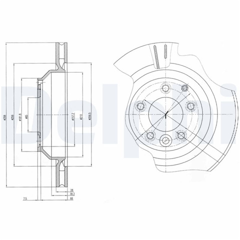 Disc Frana Delphi Audi BG4070