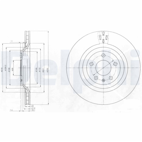 Disc Frana Delphi Audi BG4087
