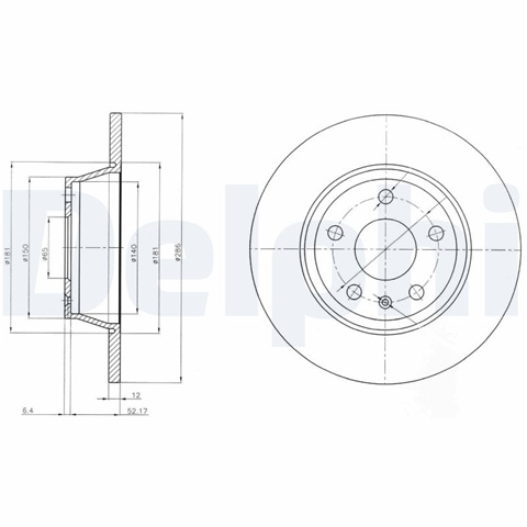 Disc Frana Delphi Audi BG4089