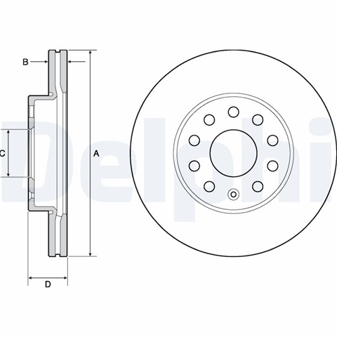 Disc Frana Delphi Audi BG4701C