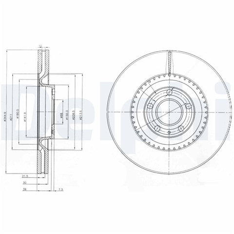 Disc Frana Delphi Audi BG9003