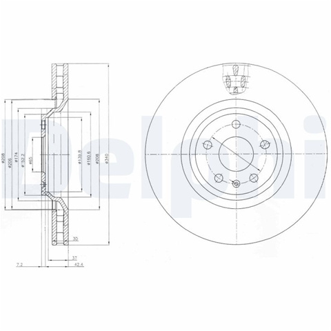 Disc Frana Delphi Audi BG9054