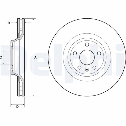 Disc Frana Delphi Audi BG9955
