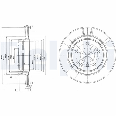 Disc Frana Delphi Bmw BG3530C