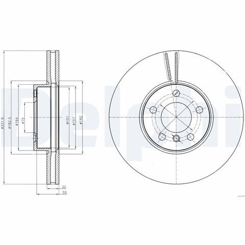 Disc Frana Delphi Bmw BG9061