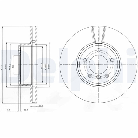 Disc Frana Delphi Bmw BG9871C