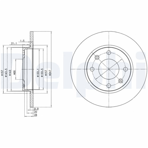 Disc Frana Delphi Citroën BG2213