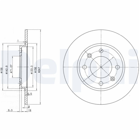 Disc Frana Delphi Citroën BG2800