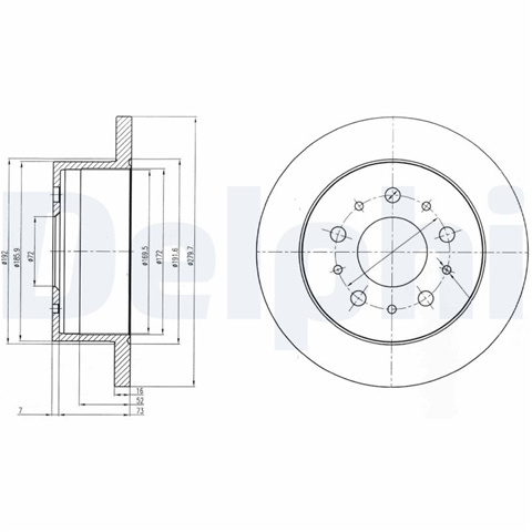 Disc Frana Delphi Citroën BG4061