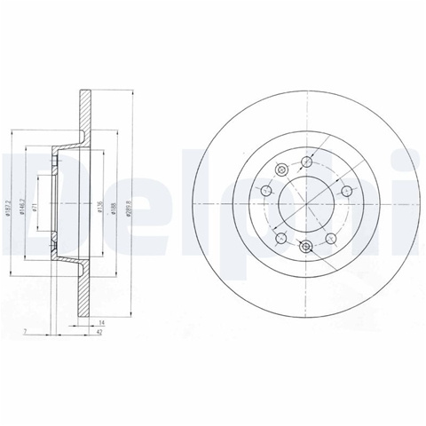 Disc Frana Delphi Citroën BG4085