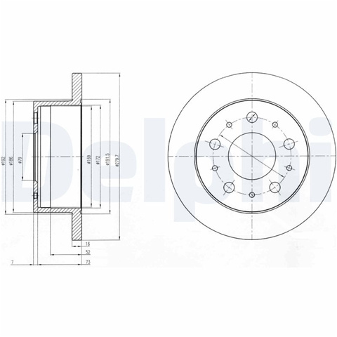 Disc Frana Delphi Citroën BG4099