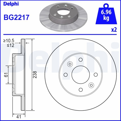 Disc Frana Delphi Dacia BG2217
