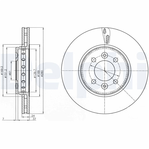 Disc Frana Delphi Dacia BG4536C