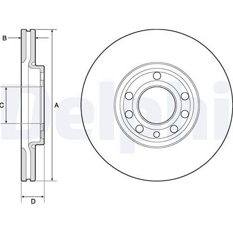 Disc Frana Delphi Fiat BG3713C