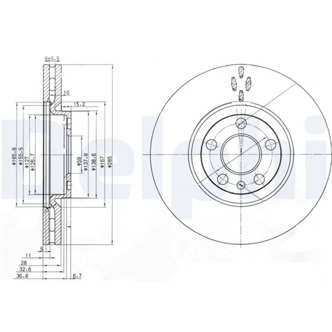 Disc Frana Delphi Fiat BG3740