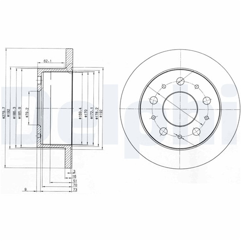 Disc Frana Delphi Fiat BG3923