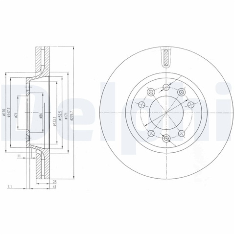 Disc Frana Delphi Fiat BG4084