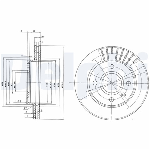 Disc Frana Delphi Ford BG2440