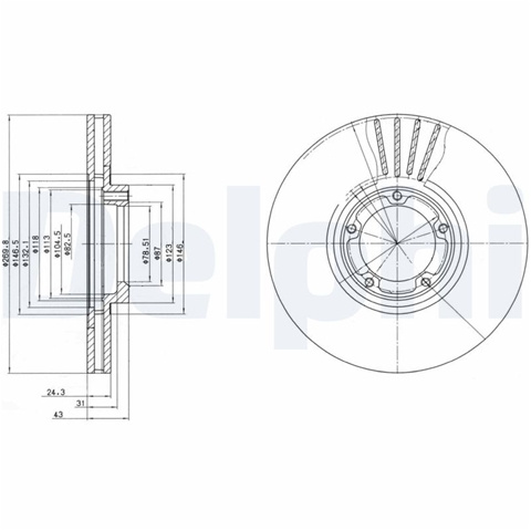 Disc Frana Delphi Ford BG3366