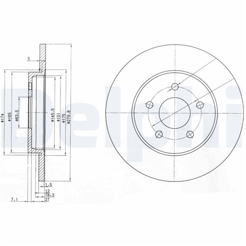 Disc Frana Delphi Ford BG3663C