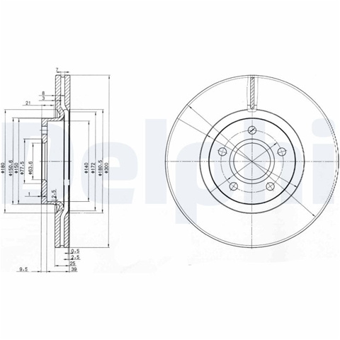 Disc Frana Delphi Ford BG3895C