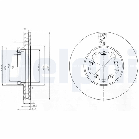 Disc Frana Delphi Ford BG4007