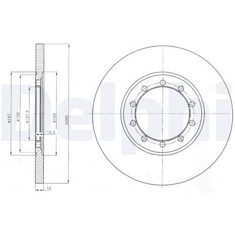Disc Frana Delphi Ford BG4075